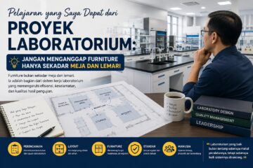 Yudiansyah berbagi pengalaman mengenai pentingnya perencanaan furniture laboratorium.
